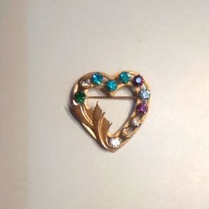 Catamore signed 1/20 12k GF Heart pin